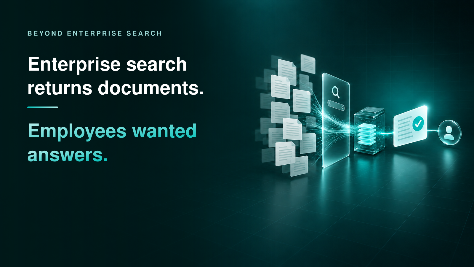 Enterprise search returns documents. Employees wanted answers.